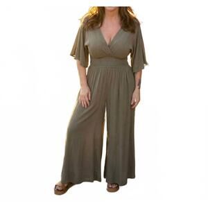 NEW FINAL TOUCH summer muse jumpsuit in olive